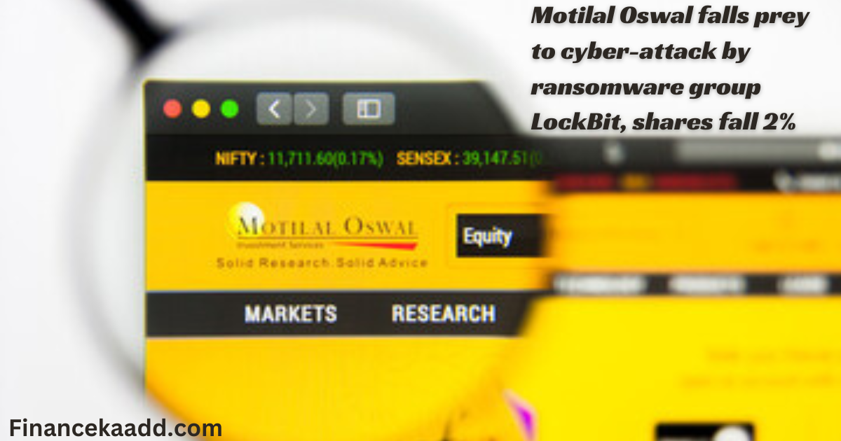 Motilal Oswal falls prey to cyber-attack by ransomware group LockBit, shares fall 2%