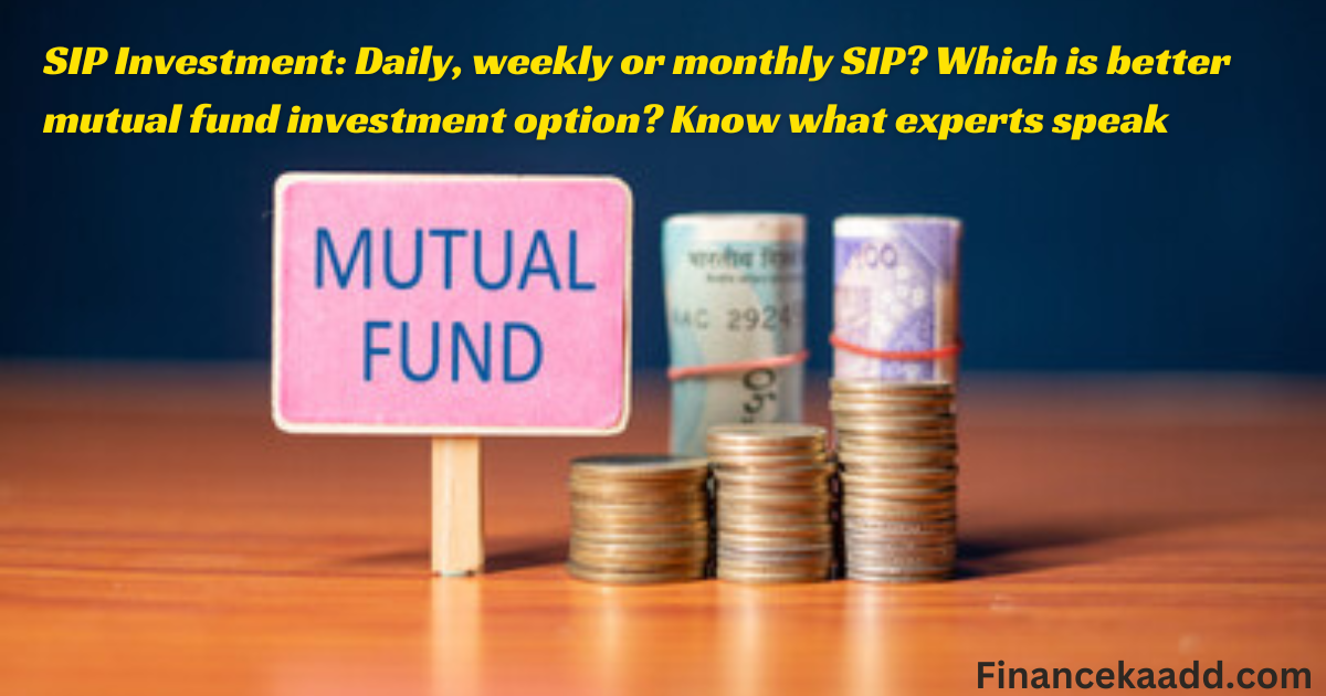 SIP Investment: Daily, weekly or monthly SIP? Which is better mutual fund investment option? Know what experts speak
